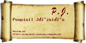 Pospisil Józsiás névjegykártya
